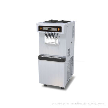 Full Stainless Steel Commercial Ice Cream Maker, 2.7kw 3 Flavor Soft Serve Yogurt Making Machine